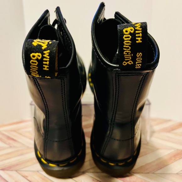 Dr Martens 1460 Blu Marin Navy Blue Smooth Leather Mens 4 Wmns 5 Boots Lace Up - Picture 16 of 16